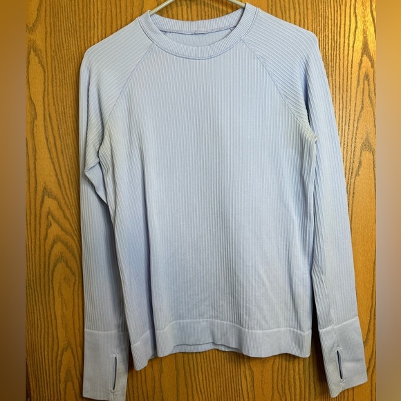 Lululemon Rest Less Ribbed Pullover Long Sleeve Top No Size Tag- Say L/XL - Picture 3 of 15